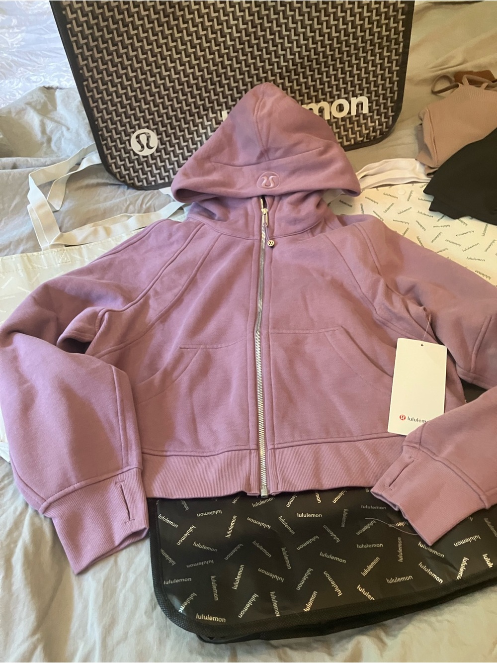 NWT Lululemon Scuba Oversized Full-zip Hoodie, XS/S, Lavender Lux/Mirror Silver